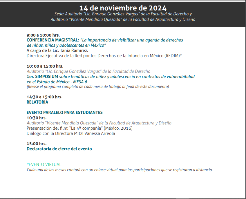 DI_UAEMex's tweet photo. INVITACIÓN 
PRIMER CONGRESO INTERNACIONAL INFANCIAS CON REFERENTES DE CRIANZA EN PRISIÓN.
👉MODALIDAD HÍBRIDA 
📆12, 13 y 14 de noviembre,2024
#SomosUAEMéx 💚💛 https://t.co/MXOieyjgs9