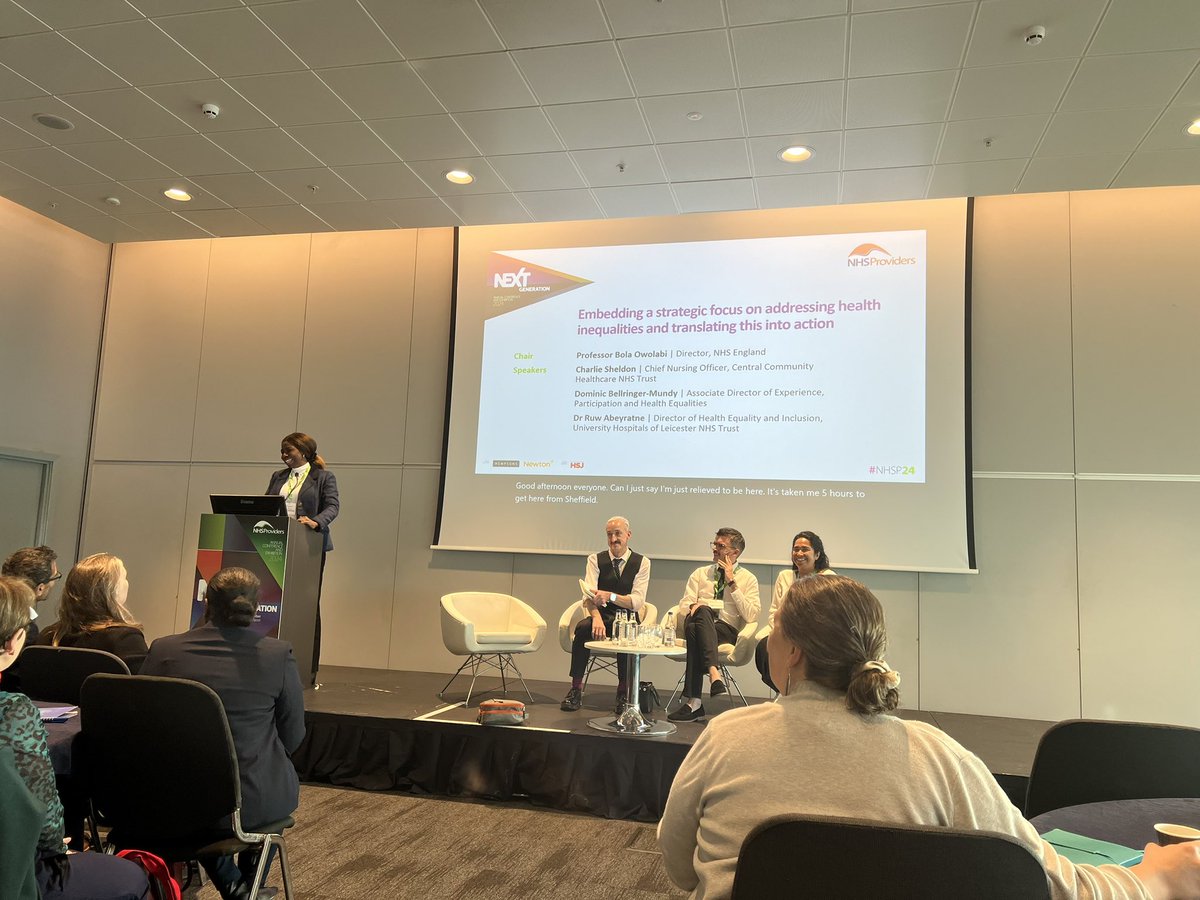 royalhospital's tweet photo. Today as part of @NHSProviders Conference, we’re proud to be guests of @NHSCharities. Our Chair - @MahmudNawaz - was part of their panel on wellbeing and now we’re in the room listening to @AmandaPritchard - & her focus on the gains delivered by 0.12% real time increase for providers. It’s great for #TeamCRH to be flying our flag! We have so much to proud of #transform #makingadifference #NHSP24.