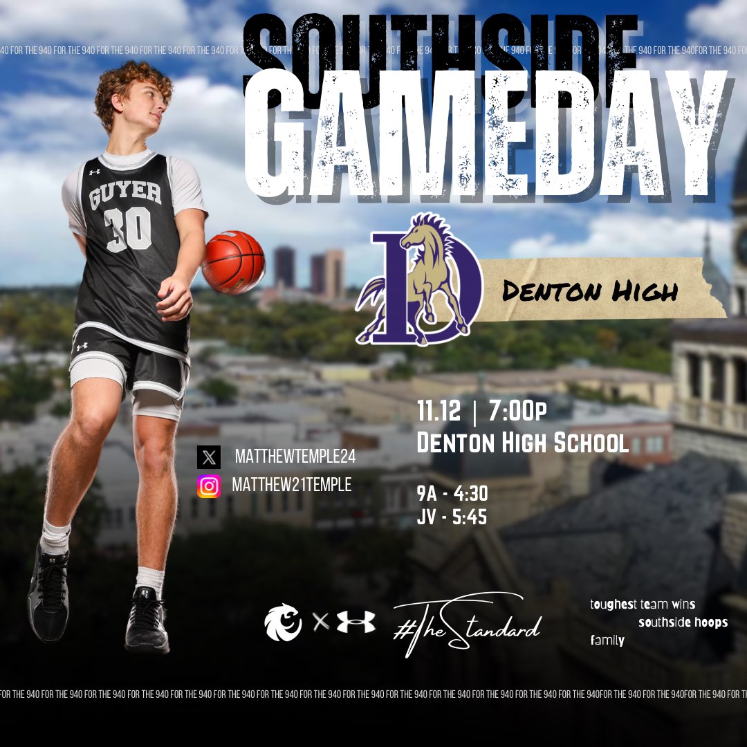 🚾 Wildcat Gameday 🚨 

Game 003

🆚 Denton High
⏰ 7:00 | 9A 4:30 | JV 5:45
📍 Denton, TX
📺 NFHS Network

#TheStandard | #Southside 🏀
