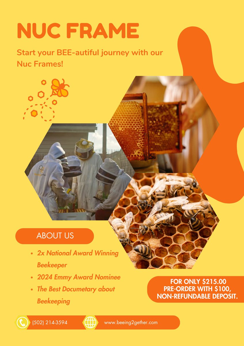 beeing2gether's tweet photo. Home is where the BEES are! 🌼 Ready to take the next step in beekeeping? 🐝 Don't miss out on the nuc frame - this is  PERFECT TIME AND WEATHER to start your beekeeping adventure! Let us know if you're joining the buzz.
Purchase : https://t.co/HowlTkFghN
#Honey #Bee #Beekeeping https://t.co/OM0pamIbty