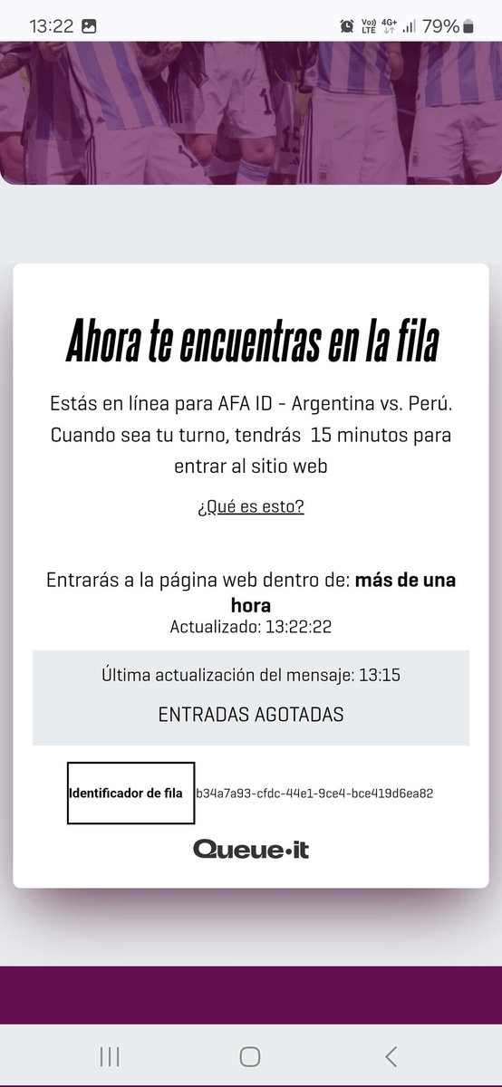 Claia15's tweet photo. #AFA  como es posible q estén agotadas las entradas, si empezaban hoy 12/11  a las 14 hs. Una vergüenza https://t.co/VKR7BL0SX3