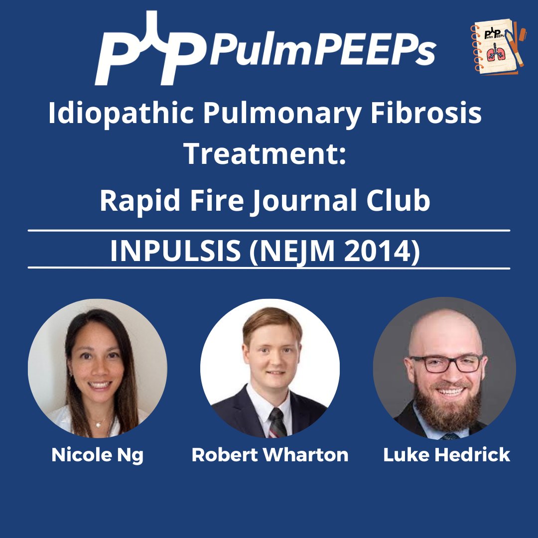 Pulm PEEPs (@pulmpeeps) on Twitter photo 🚨🔊 New episode out today! Listen in to learn about Idiopathic Pulmonary Fibrosis treatment with a discussion of the INPULSIS trials and more!
Hosted by <a href="/luke_hedrick/">Luke Padgett Hedrick, MD</a> <a href="/EmoryPCCM/">Emory PCCM Fellowship</a> with <a href="/robertwhartonmd/">Robert Wharton</a> <a href="/JHUPCCMFellows/">Johns Hopkins University PCCM Fellowship</a> and Dr. Nicole Ng <a href="/Respiratory_NYC/">Mount Sinai - National Jewish Health Respiratory</a>
pulmpeeps.com/2024/11/12/89-… 🚨🔊 New episode out today! Listen in to learn about Idiopathic Pulmonary Fibrosis treatment with a discussion of the INPULSIS trials and more!
Hosted by <a href="/luke_hedrick/">Luke Padgett Hedrick, MD</a> <a href="/EmoryPCCM/">Emory PCCM Fellowship</a> with <a href="/robertwhartonmd/">Robert Wharton</a> <a href="/JHUPCCMFellows/">Johns Hopkins University PCCM Fellowship</a> and Dr. Nicole Ng <a href="/Respiratory_NYC/">Mount Sinai - National Jewish Health Respiratory</a>
pulmpeeps.com/2024/11/12/89-…