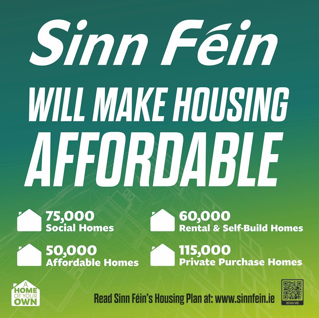 The only way to solve the housing crisis is to change the government. Sinn Féin has the costed plan to make homes more affordable &amp; bring home ownership into reach for working people. Read our full plan here ➡️ housing.sinnfein.ie #VoteForChange #VoteSinnFein