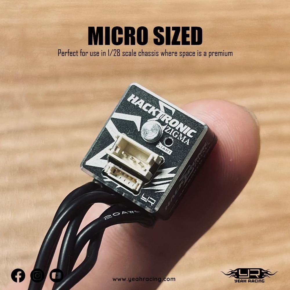 yeahracing's tweet photo. Hacktronic Zigma 30A Sensored Brushless ESC!
Model: ESC-ZM

Our new Zigma, small footprint ESC for use in Mini-Z sized cars. Sensored operation for smooth throttle control and many adjustable options with the included program card.

Check it out right now:
https://t.co/uVPSPEJaQF https://t.co/m5kYpKJ1Qr