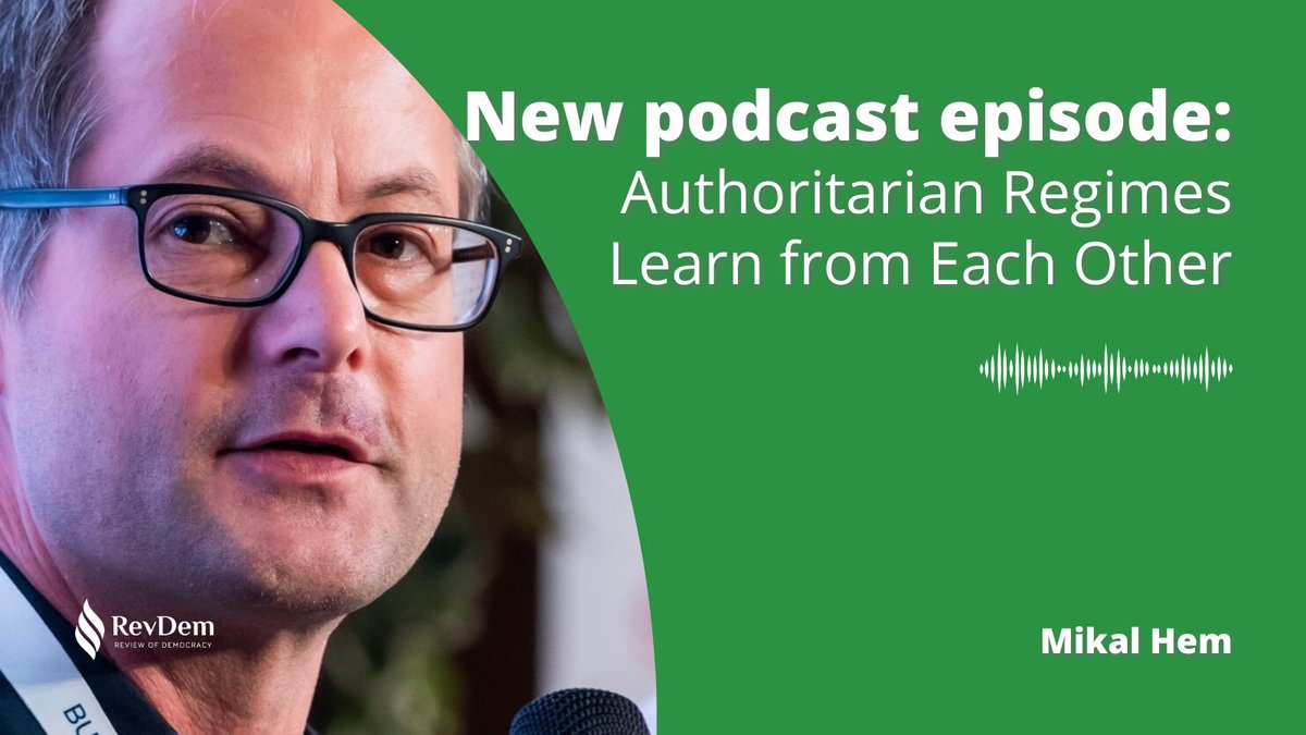 Review of Democracy (@revdem2020) on Twitter photo 🎙️ In our new podcast, recorded at the <a href="/Budapest_Forum/">Budapest Forum</a>, <a href="/mikalhem/">Mikal Hem</a> discusses what modern autocrats seem to have learned from their predecessors, and reflects on what might drive voters toward leaders with autocratic tendencies.
🎧 Listen to it now:
👉 tinyurl.com/y2snd9sb 🎙️ In our new podcast, recorded at the <a href="/Budapest_Forum/">Budapest Forum</a>, <a href="/mikalhem/">Mikal Hem</a> discusses what modern autocrats seem to have learned from their predecessors, and reflects on what might drive voters toward leaders with autocratic tendencies.
🎧 Listen to it now:
👉 tinyurl.com/y2snd9sb