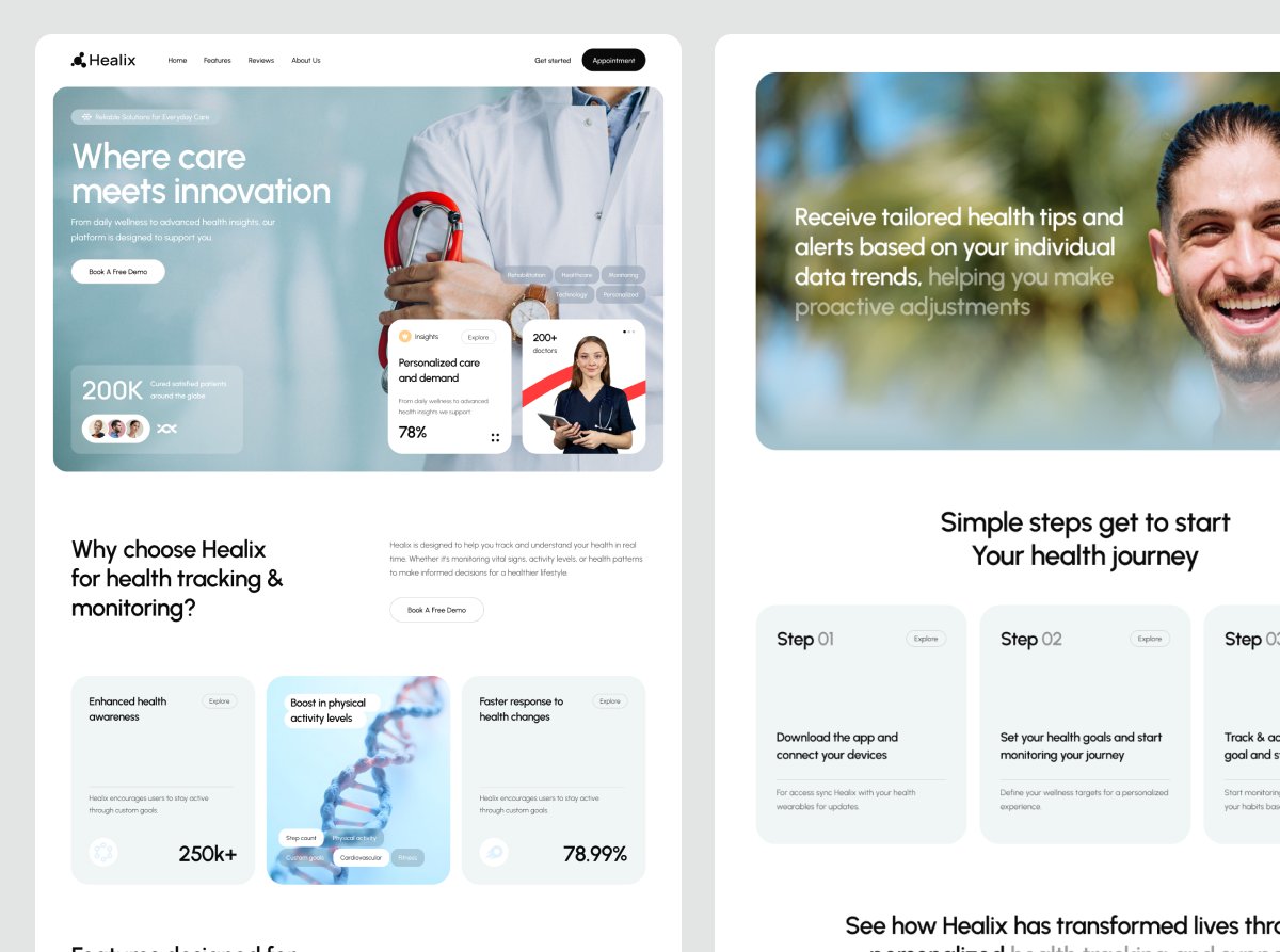 farhanrizzvi's tweet image. Health Tech Website ✨