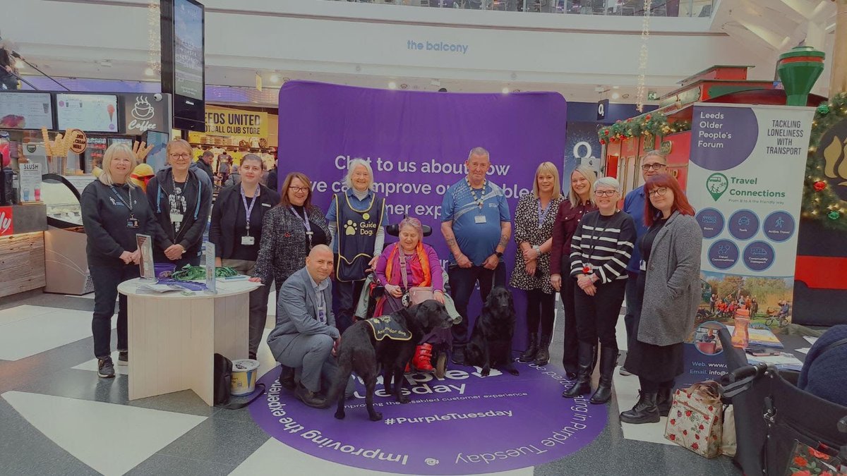 Leeds Older People's Forum (@leedsopf) on Twitter photo Our Travel Connections team, pictured here alongside <a href="/WMDLC/">William Merritt Centre</a>, <a href="/guidedogsevents/">Guide Dogs Events UK</a>, and <a href="/ProstateUK/">Prostate Cancer UK</a>, has been at <a href="/whiteroseleeds/">White Rose</a> today for #PurpleTuesday, promoting accessibility and inclusivity on public transport throughout Leeds.
opforum.org.uk/projects-and-c… Our Travel Connections team, pictured here alongside <a href="/WMDLC/">William Merritt Centre</a>, <a href="/guidedogsevents/">Guide Dogs Events UK</a>, and <a href="/ProstateUK/">Prostate Cancer UK</a>, has been at <a href="/whiteroseleeds/">White Rose</a> today for #PurpleTuesday, promoting accessibility and inclusivity on public transport throughout Leeds.
opforum.org.uk/projects-and-c…