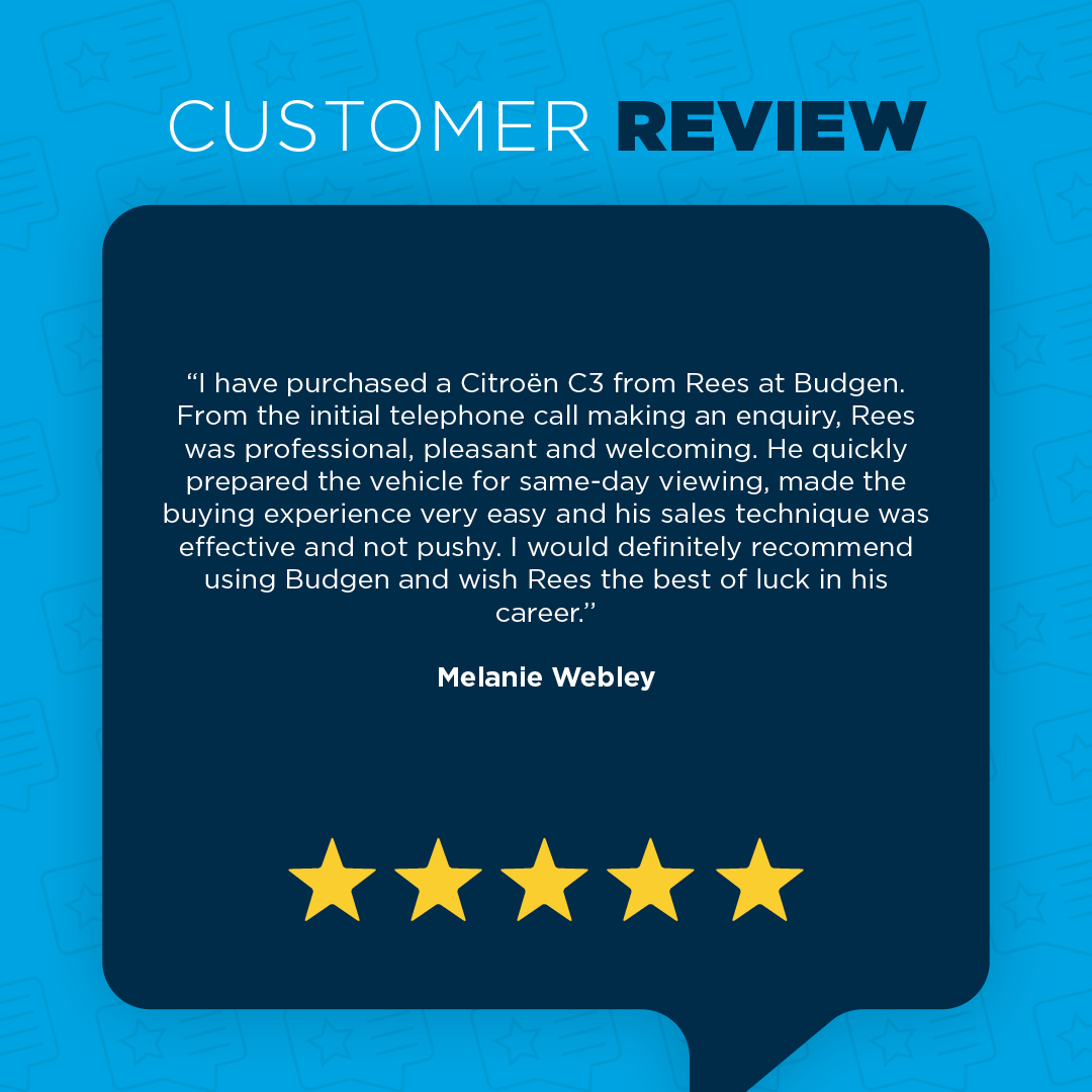 ✨ Huge shout-out to Rees for an amazing review! 

Professional, welcoming and quick to arrange a same-day viewing – and made the whole buying experience a breeze⭐️

Looking to upgrade your vehicle? Call us and book a test drive today on 01743 445611 ☎️

#BudgenShrewsbury