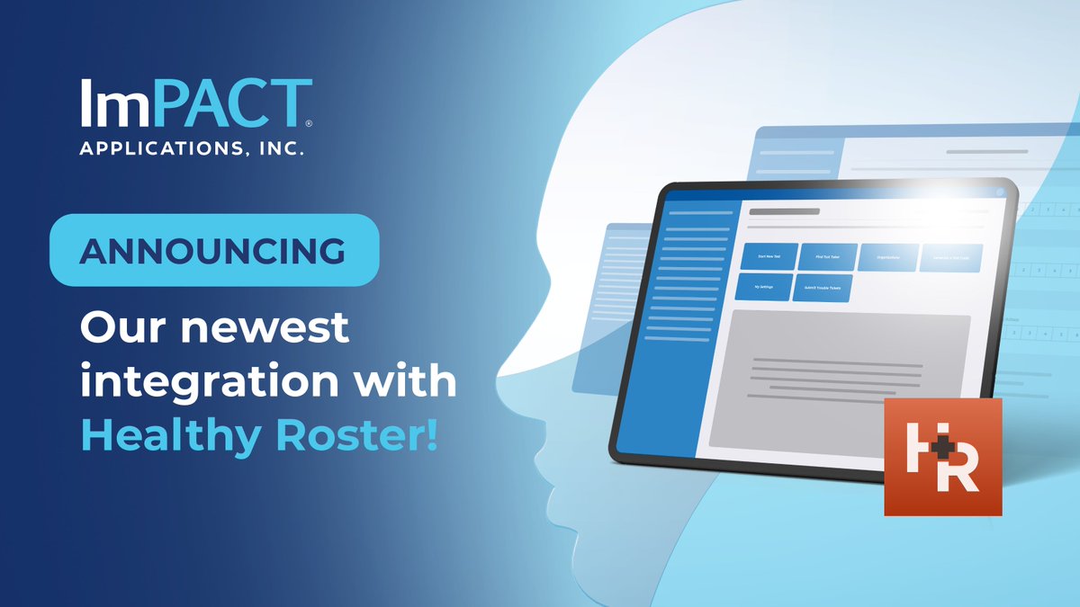 🎉 Announcing our newest integration! ImPACT Applications and Healthy Roster Partner to Enhance Athlete Safety and Injury Management