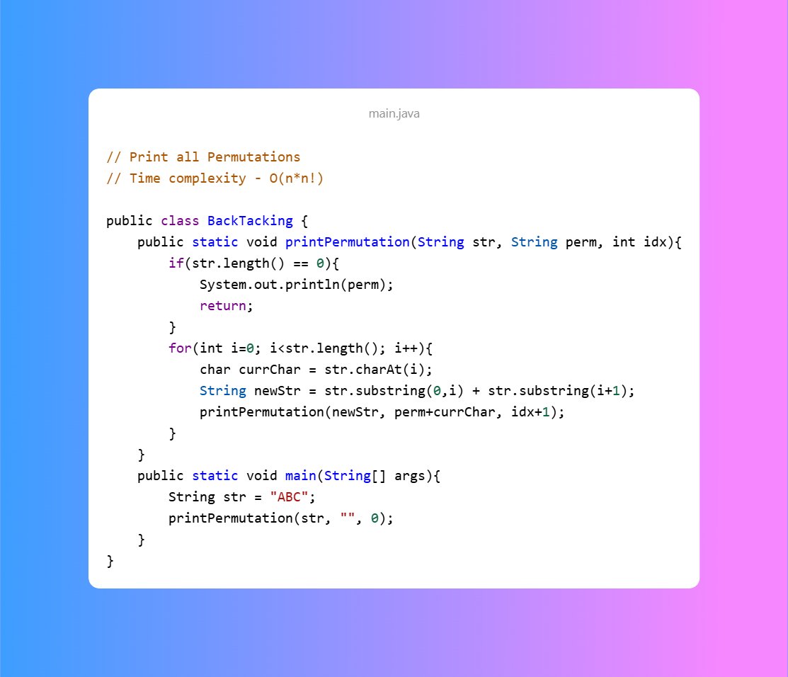 _Devang_r_'s tweet image. Solve BackTracking Basic and Advance Problem and learn more about BackTracking!!