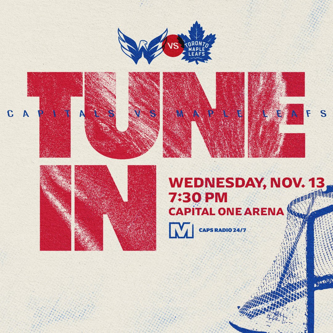 Capitals's tweet photo. Tonight. #CapsLeafs

⏰ 7:30 PM
📺 @MonSportsNet 
💻 https://t.co/uWk934LMtc
📻 @CapitalsRadio 
📝 https://t.co/f9xozTxP79 https://t.co/B8fNIhhfnt