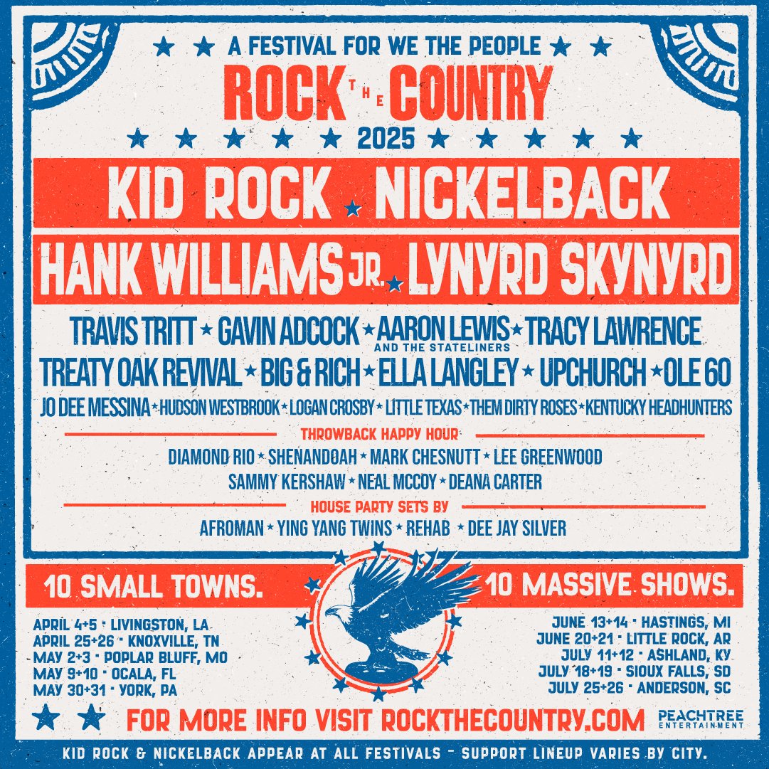 JOIN THE MOVEMENT
Rock The Country is more than a festival; it’s a movement, a gathering of hardworking, God-fearing patriots who love America and believe in the power of live music to bring people together. Here, the beer flows, the love pours, and the music rains down like a