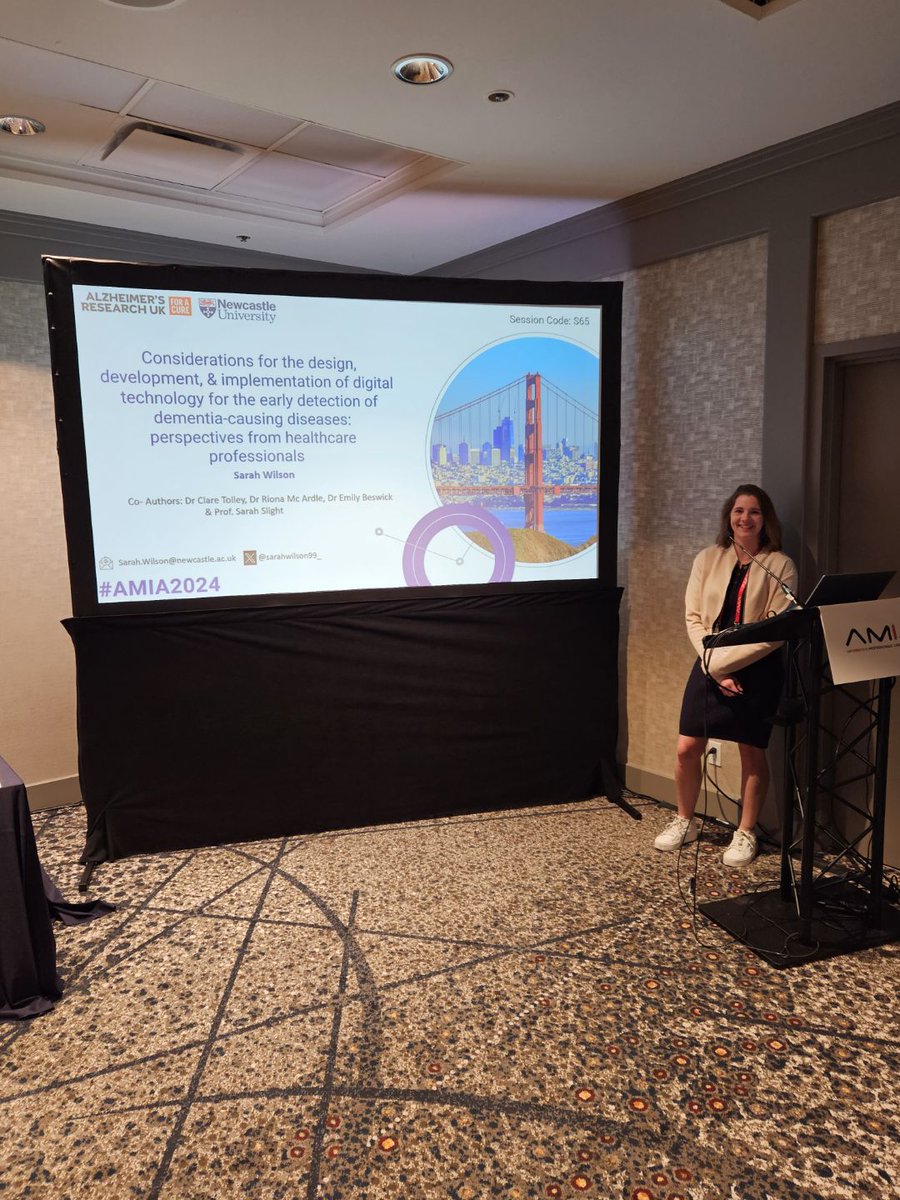 Sarah Wilson (@sarahwilson99_) on Twitter photo Great to have the opportunity to present our work exploring perspectives on the use of tech to aid the early detection of dementia at #AMIA2024 ๐ง ๐คณ
<a href="/NCL_Pharmacy/">Newcastle Pharmacy</a> <a href="/sarahpslight/">Sarah Slight ๐บ๐ฆ</a> @RionaMcArdle <a href="/ClareLTolley/">Clare Tolley</a> @beswick_emily Great to have the opportunity to present our work exploring perspectives on the use of tech to aid the early detection of dementia at #AMIA2024 ๐ง ๐คณ
<a href="/NCL_Pharmacy/">Newcastle Pharmacy</a> <a href="/sarahpslight/">Sarah Slight ๐บ๐ฆ</a> @RionaMcArdle <a href="/ClareLTolley/">Clare Tolley</a> @beswick_emily