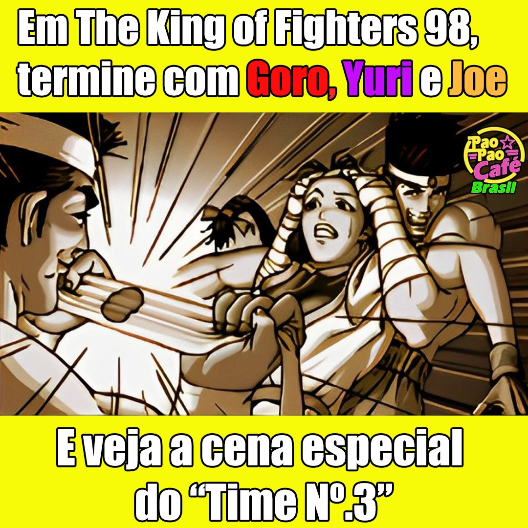 AhlexTerry's tweet photo. Termine The King of Fighters 98 com Goro Daimon, Joe Higashi e Yuri Sakazaki e veja esse final especial do "Time Nº 3"
#KOF98 #Goro #GoroDaimon #Joe #JoeHigashi #Bogard #Yuri #YuriSakazaki #NeoGeo #KOF #ThekingofFighters #FightingGames https://t.co/1K4PwMc2Eb