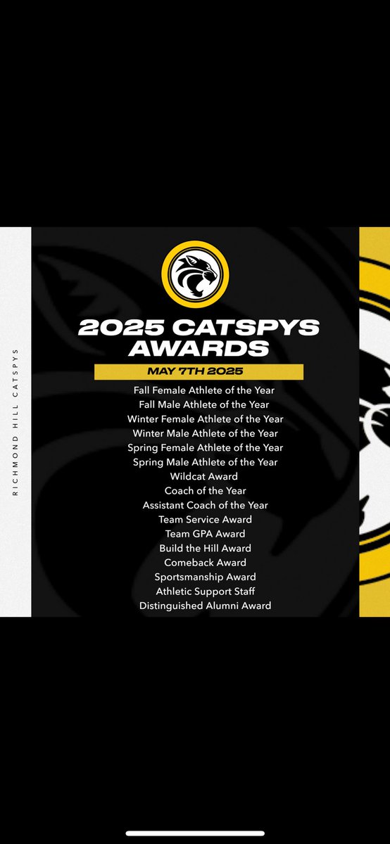 Get ready to shine at the 2025 RHHS CATSPYS! ✨

The moment we’ve all been waiting for is almost here! 🏆 From outstanding achievements to unforgettable performances, we’re about to celebrate the best of the best. See the full list of awards.