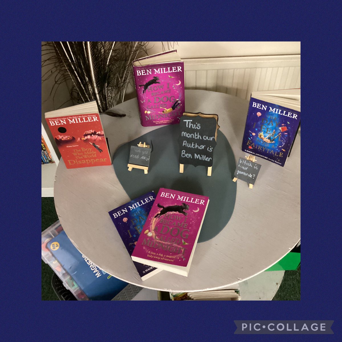 Y4Auckley's tweet photo. This month I have chosen an Author for our special book table. @ActualBenMiller #readingforpleasure #loveofreading #escapeinabook https://t.co/uL90Fh2ryd