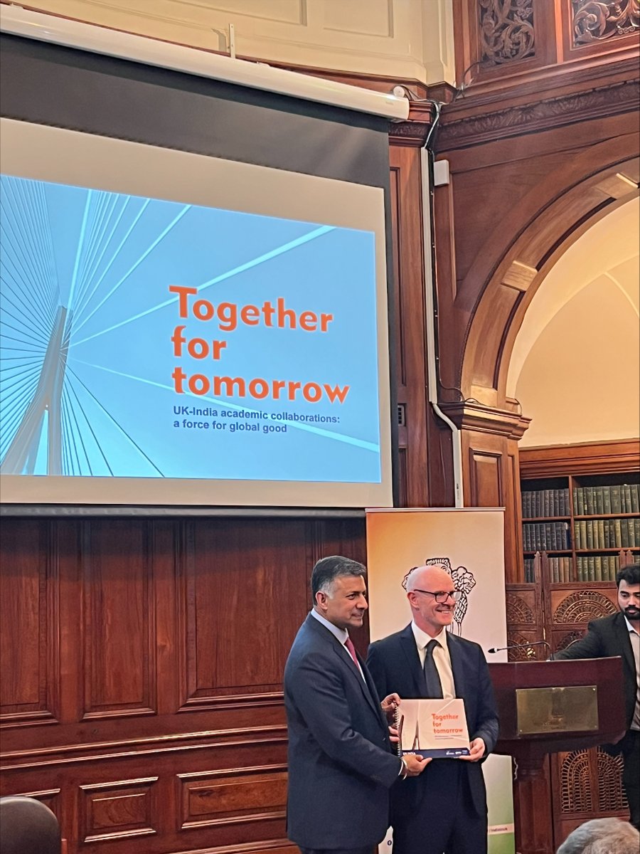 UKIBC's tweet photo. UKIBC launched our report: Together for Tomorrow: UK-India academic collaborations: a force for global good at @HCI_London 
 The report shows how UK-India academic-industry partnerships drive innovation and support global progress and prosperity Click here:https://t.co/CzI155BQVh https://t.co/ta8EoEiSs2