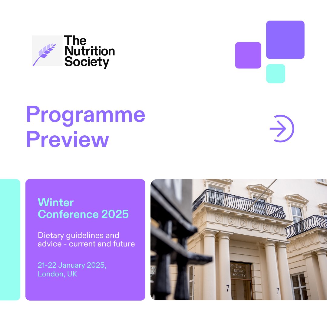 NutritionSoc's tweet photo. Winter Conference: Symposium Two explores issues of current #dietaryguidelines for current and future #nutritionists. Our full programme is available on our website.
π
21-22 January 2025
πLondon
Register now https://t.co/g9XvNv9Sxi
#nutrition #dietaryguidelines #eatwellguide https://t.co/ueAjAOXeRN