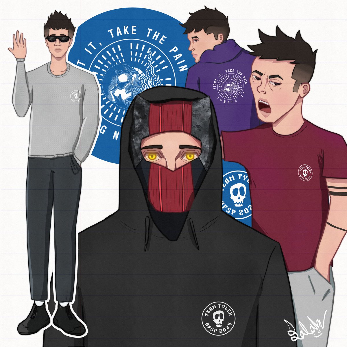 lalah_drawings's tweet photo. MERCH of #TeamTyler
Make sure to donate to TØP Fundraiser this year :') and get the merch too. @IDonatedTyler
#IDonatedTyler #TOPDONATE #cliqueart https://t.co/ePi1gxJ0bG
