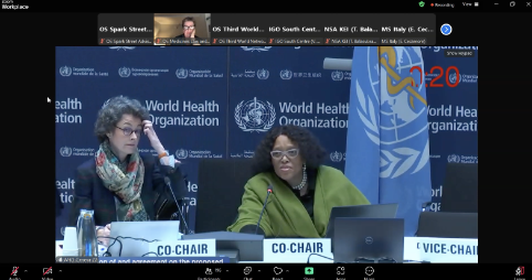 nschwalbe's tweet photo. ⚡️Intergovernmental Negotiating Body co-chairs said stakeholders play a catalytic role &amp; urged them to keep pushing for solutions, particularly on PABS (Art 12) &amp; prevention (Art 4).

🧬A full day of PABS is ahead w/an evening session on lingering tech transfer issues. https://t.co/CQMCFeycRz
