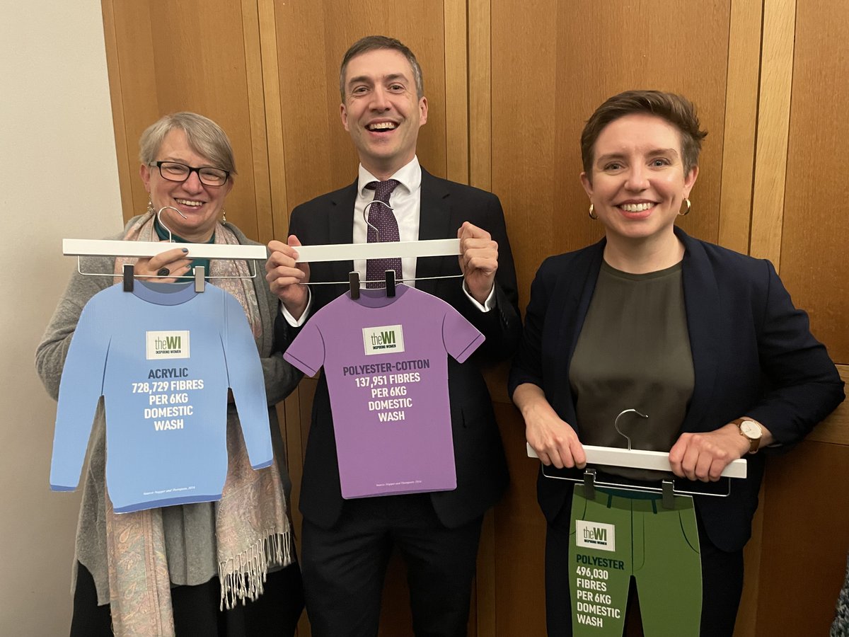 Microplastic pollution is a major scourge impacting rivers, seas, food supplies &amp; our own bodies

A simple measure like a fibre capture filter on washing machines would reduce the tide of fibres into the environment by 87%
#EndPlasticSoup <a href="/WomensInstitute/">Women's Institute</a>
<a href="/carla_denyer/">Carla Denyer</a>