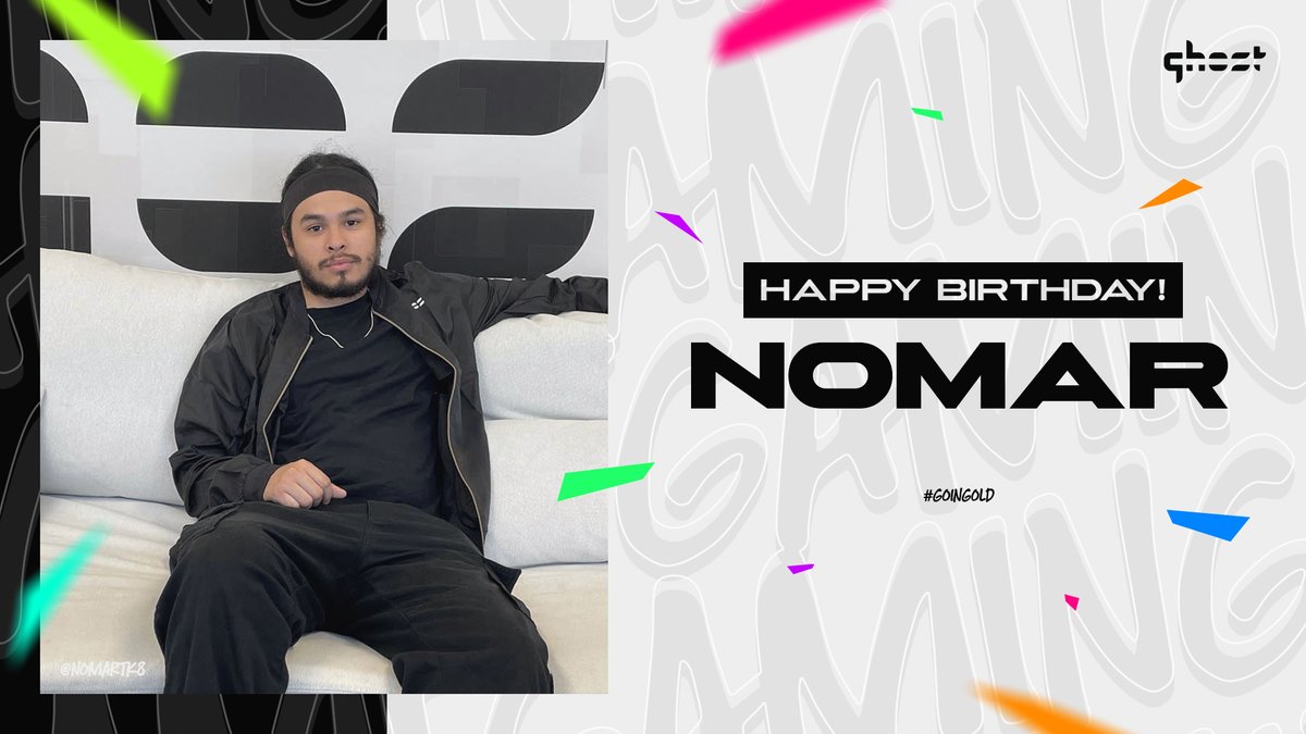 GhostGaming's tweet photo. Happy Birthday, @NOMARtk8! 🥳

#GoingOld https://t.co/fMmaW9LJe7