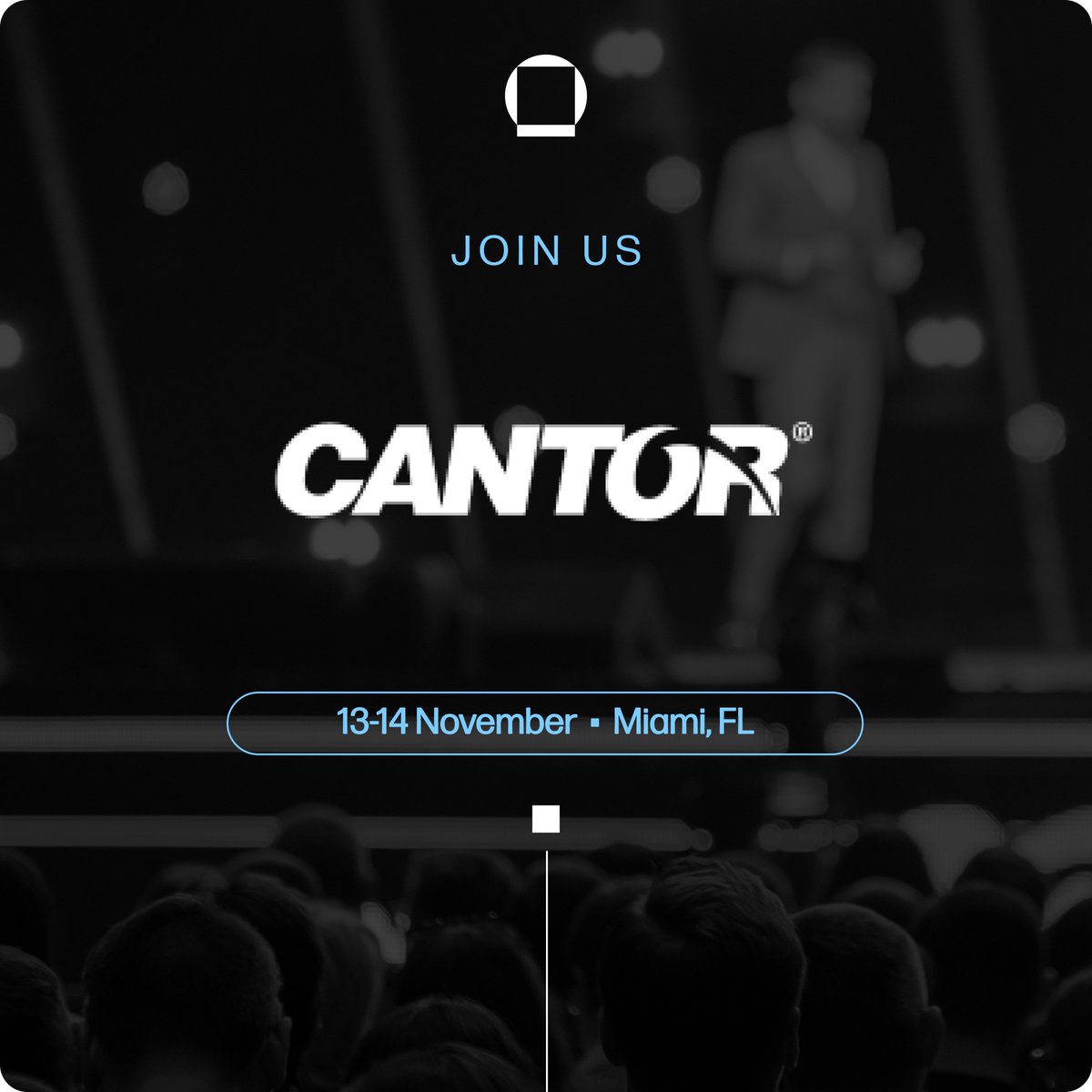 galaxyhq's tweet image. We&apos;re headed to Miami this week for Cantor Fitzgerald&apos;s #CantorCrypto, Digital Assets &amp;amp; AI Infrastructure Conference! Hear from Galaxy&apos;s own @novogratz &amp;amp; Chris Rhine as they discuss the future of #Crypto, #Bitcoin, &amp;amp; #AI infrastructure.

📅 Nov 13-14
🔗 lnkd.in/eCZx3B_K