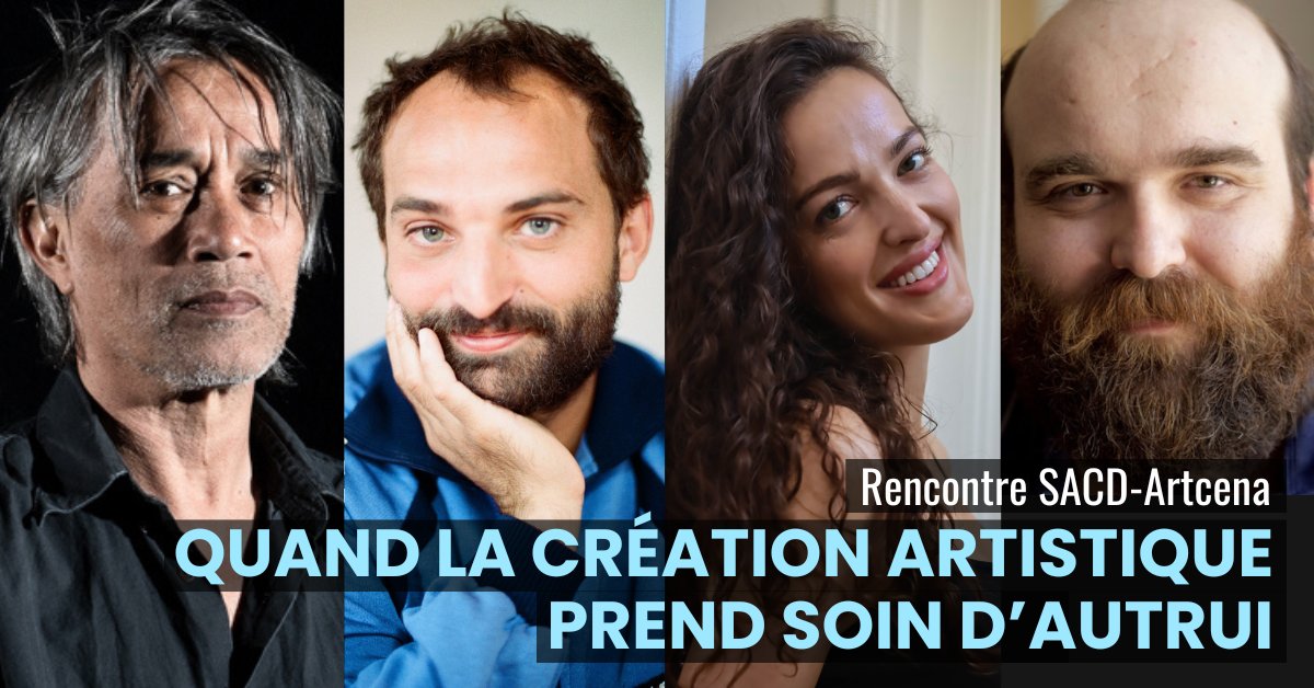 "Quand la création artistique prend soin d’autrui" Témoignages et réflexions autour de cette thématique en compagnie d’auteurs et de chercheurs, lors d'une rencontre pro proposée par la SACD et <a href="/artcena_fr/">ARTCENA</a> le 25 novembre.
➡️shorturl.at/kbUsj