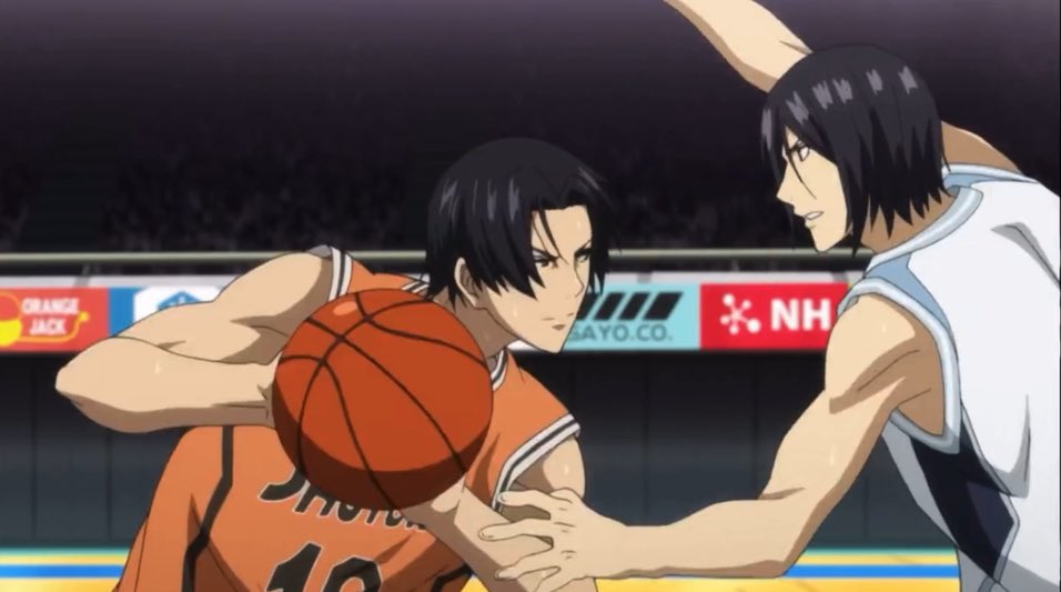 katzunari's tweet photo. takao's first sky-high 3 frames!

•looking at the whole motion you can really tell how this specific one was a blind pass! (he's too good ugh)

(S3 E6, "i will give them to you")
#knb #frames https://t.co/4Ut1hOiinX