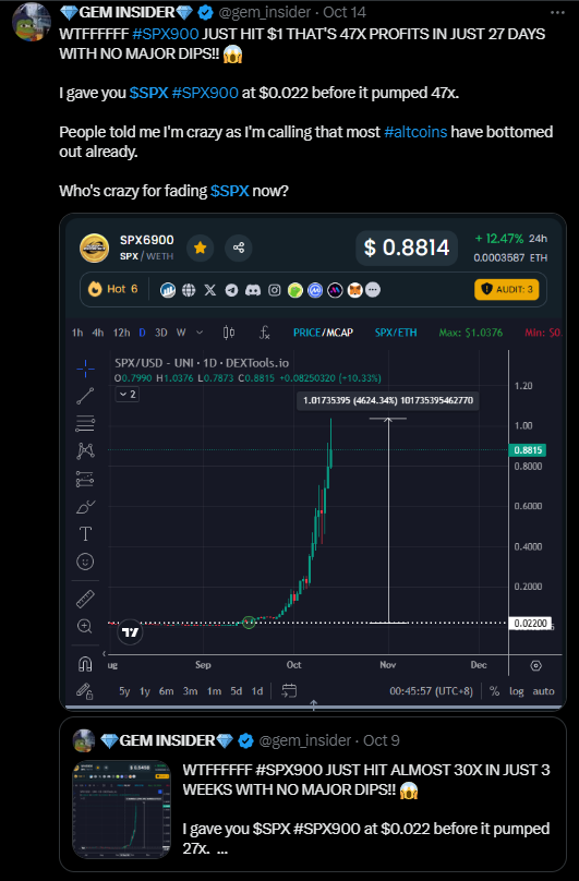 gem_insider's tweet photo. 🚨 ARE YOU STILL FADING INSIDER ANON??

$ACT 30x in 8 days
$FWOG 61x in 80 days
$KASPER 240x in 37 days
$GHOAD 167x in 38 days
#SPX6900 47x in 27 days
$NACHO 43x in 35 days
$NEIRO 92x in 10 days
$AURA 24x in 5 weeks

Comment + repost if you want the next 10x play. https://t.co/1Udg87Ehr9