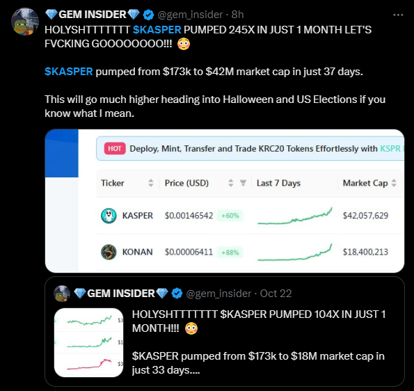gem_insider's tweet photo. 🚨 ARE YOU STILL FADING INSIDER ANON??

$ACT 30x in 8 days
$FWOG 61x in 80 days
$KASPER 240x in 37 days
$GHOAD 167x in 38 days
#SPX6900 47x in 27 days
$NACHO 43x in 35 days
$NEIRO 92x in 10 days
$AURA 24x in 5 weeks

Comment + repost if you want the next 10x play. https://t.co/1Udg87Ehr9
