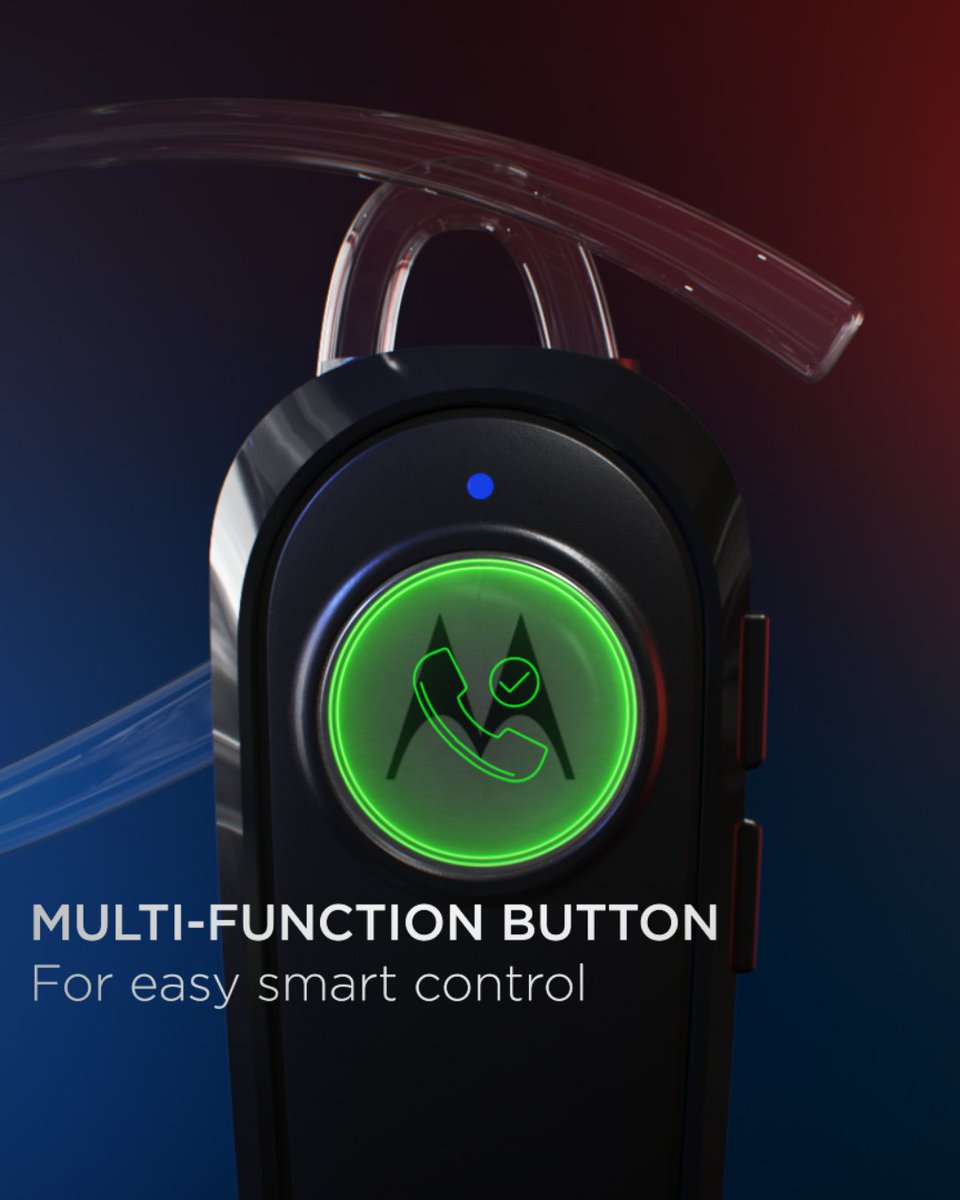 motorolasound's tweet image. The HK126 mono headset’s multi-function button lets you answer calls, adjust volume, and more with a simple touch. 

Smart, efficient, and always ready when you are. 

#SmartControl #ProfessionalAudio #BusinessTools #MonoHeadset #HandsFree #WirelessHeadset  #BluetoothHeadset