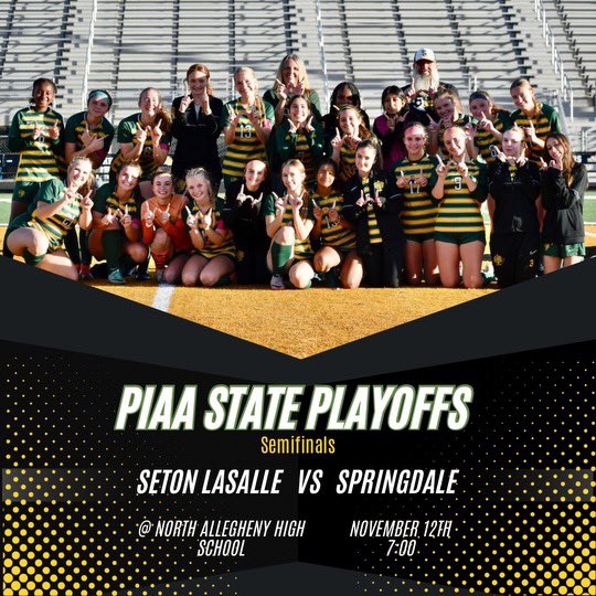 Game Day!The Lady Rebels are back in action for the PIAA State Semifinals vs Springdale. Kickoff is 7:00-North Allegheny High School.Let’s fill the stands &amp; make noise for these amazing girls!!

Philippians 4:13

💚💛⚽️💛💚

#roadtostates #family #RebelPride #BeARebel  #believe
