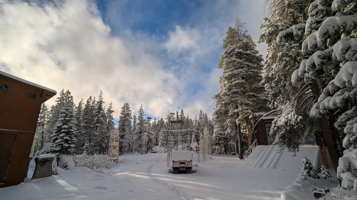 UC Berkeley Central Sierra Snow Lab (@ucb_cssl) on Twitter photo 11/12/24 8am UPDATE: 
We saw some heavy snowfall rates yesterday that contributed to 6.3" (16 cm) of new snow. There is more on the way each day for the rest of the week with potential totals of 7-14" by Saturday.
Pic during a break in the clouds yesterday.
#CAwx #CAwater 11/12/24 8am UPDATE: 
We saw some heavy snowfall rates yesterday that contributed to 6.3" (16 cm) of new snow. There is more on the way each day for the rest of the week with potential totals of 7-14" by Saturday.
Pic during a break in the clouds yesterday.
#CAwx #CAwater
