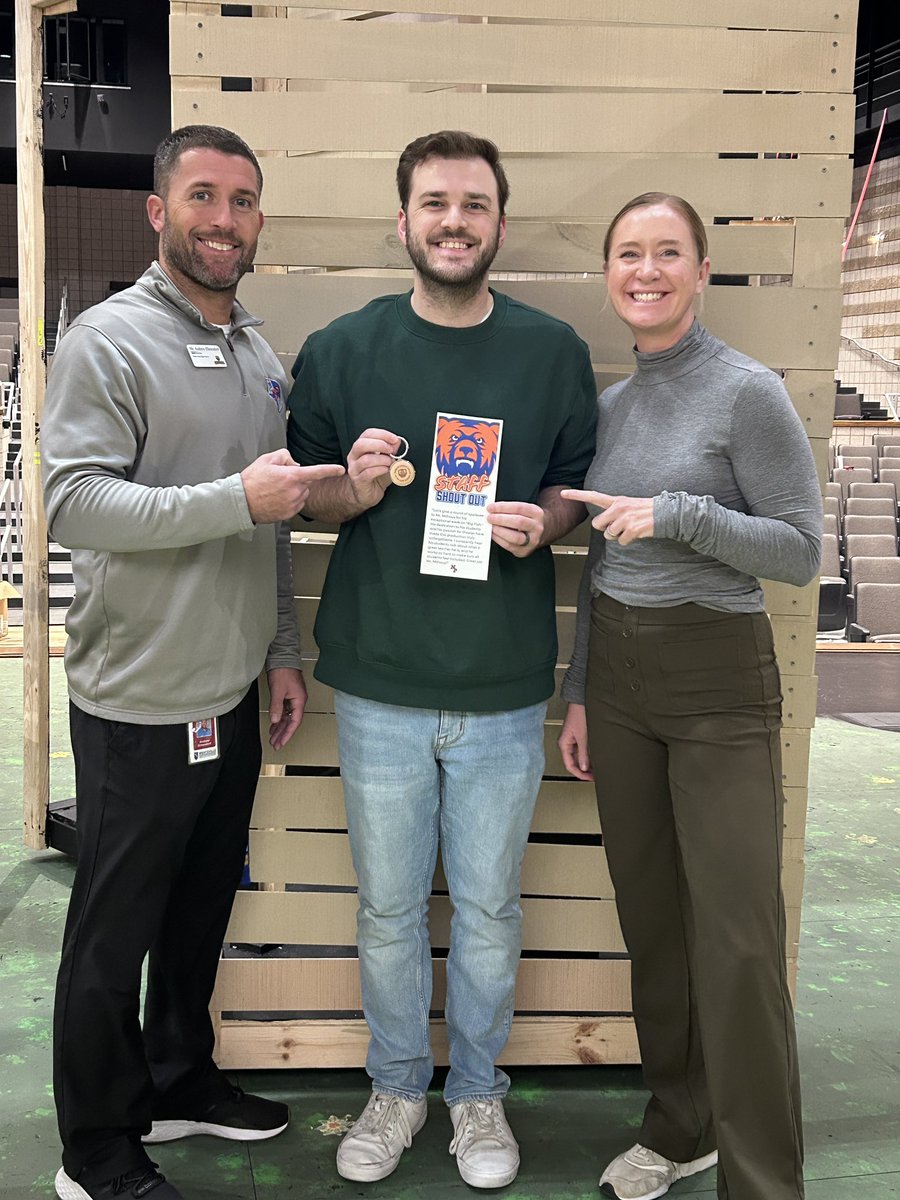 Staff Shout-Out: Mr. Milhous
"Applause for your exceptional work on "Big Fish." Your dedication to students and passion for theater made this production unforgettable. Students talk about what a great teacher he is, and he works so hard to make sure all students feel included."
