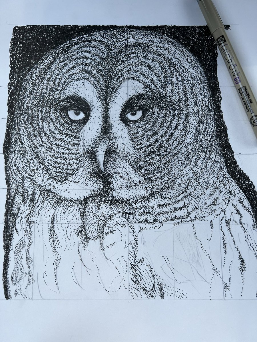 FeralAnalyst's tweet photo. @SWENGDAD Stippling. Here’s a work in progress https://t.co/izlv6LmLC9