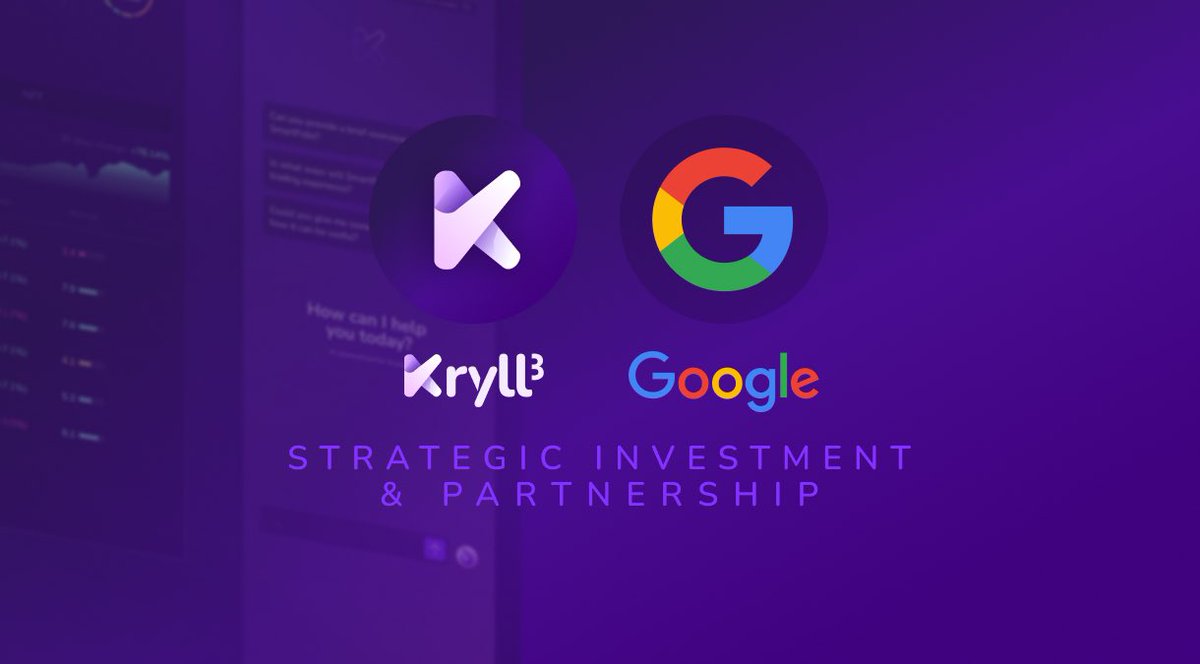 🚨 <a href="/kryll_fr/">Kryll³ France 🇫🇷</a> annonce un partenariat avec Google.

Le titan de la tech investit $200,000 dans <a href="/kryll_io/">Kryll³</a> et offre un accès à son infrastructure pour pousser l’innovation des IA connectées 💡
