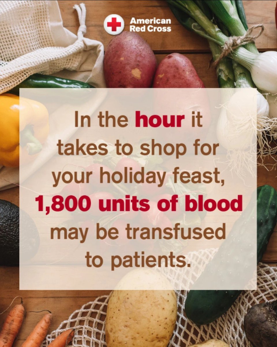 RedCrossNTX's tweet image. 🍗🥧🥔 As you prep for your holiday feast, consider adding a life-saving addition to your plans—donate blood! 

🩸Give blood by Nov. 17 to get a $10 gift card &amp;amp; a chance to win $7,000! 

See rcblood.org/thanks

#DonateToday #ChancetoWin #RedCross