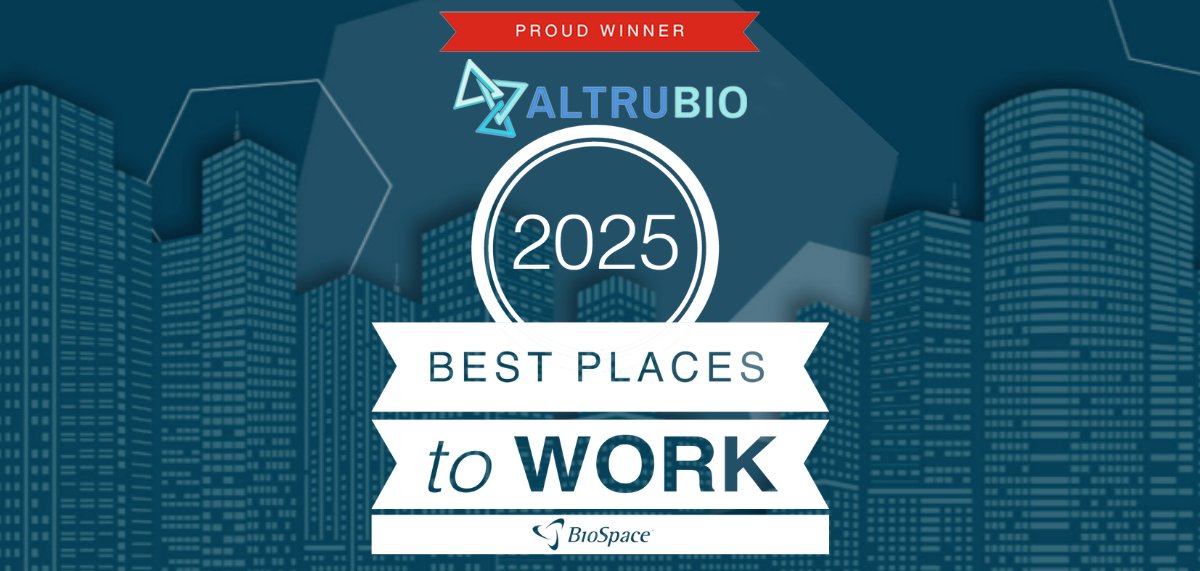We’re excited to share that AltruBio has been named a @BioSpace 2025 Best Places to Work honoree for the 3rd year in a row, recognized as one of the top 30 small biopharma employers based on votes from thousands of life science community members. Link: bit.ly/40J1FzX