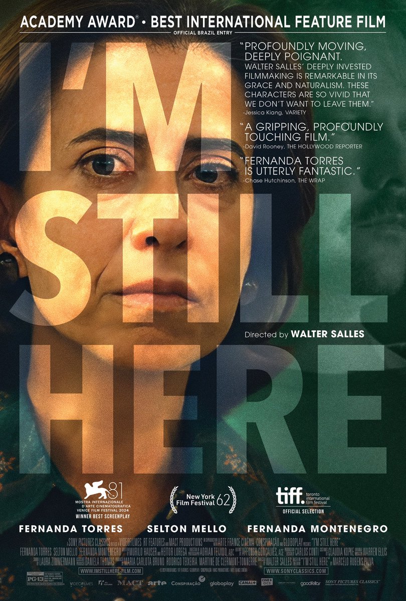 Fernanda Torres stars as Eunice Paiva in Walter Salles’s ‘I’M STILL HERE’

In theaters January 17 in New York &amp; Los Angeles.