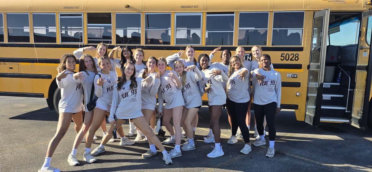 Pre-game ✔️
Crazy-fun send-off by our awesome parents ✔️
Eat @ Jason's Deli✔️
Round 3️⃣ - On our way!

❤️🖐🏐

#cpoe 
#ontheroadagain 
#roadtrip