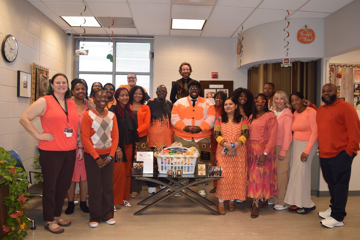 We are preparing for the season of Thanksgiving at Cardinal Ritter College Prep! Today, we wore orange in solidarity for our Faculty and Staff Unity Day, while our scholars are busy creating Thanksgiving food baskets for families in need!