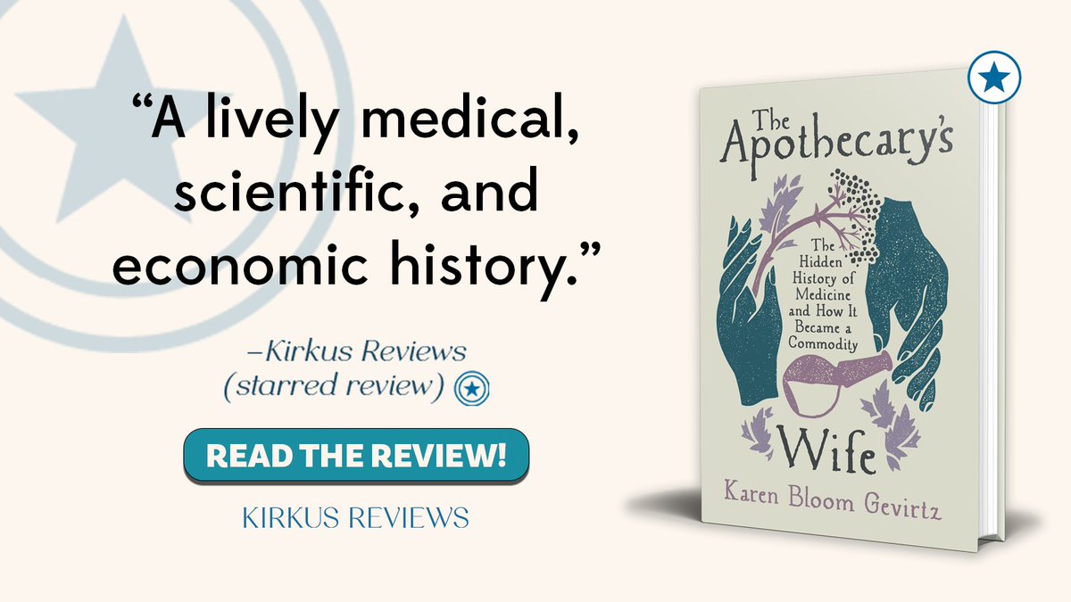 Kirkus Reviews (@kirkusreviews) on Twitter photo Out today! Check out THE APOTHECARY'S WIFE by Karen Bloom Gevirtz and published by <a href="/ucpress/">University of California Press (is on Bluesky)</a>. Kirkus's starred review calls it a "witty, deeply researched history".
Read the review here: ow.ly/lllq50TVS1A
#sponsored #theapothecaryswife #karenbloomgevirtz Out today! Check out THE APOTHECARY'S WIFE by Karen Bloom Gevirtz and published by <a href="/ucpress/">University of California Press (is on Bluesky)</a>. Kirkus's starred review calls it a "witty, deeply researched history".
Read the review here: ow.ly/lllq50TVS1A
#sponsored #theapothecaryswife #karenbloomgevirtz