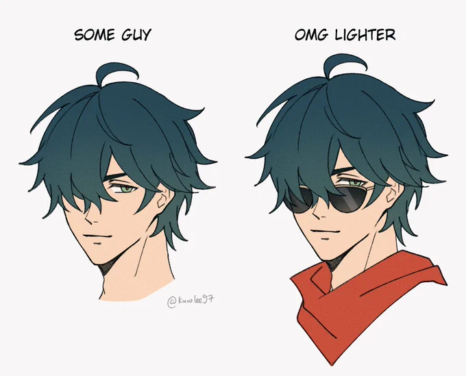 My hand so itchy whenever I draw him without sunglasses#lighterzzz #zzzero 