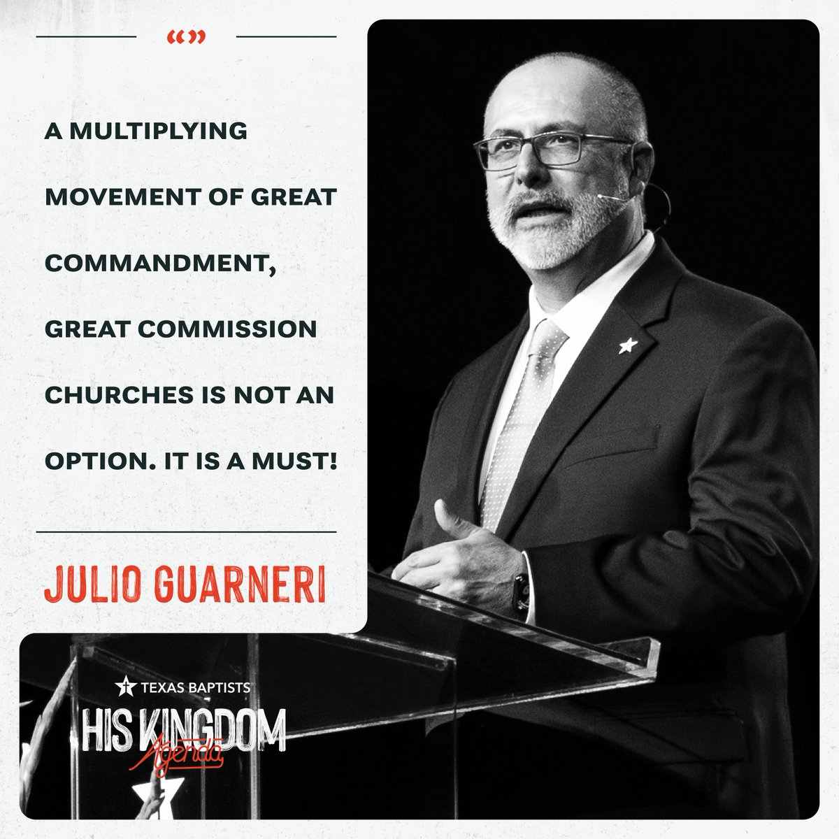 TexasBaptists's tweet photo. During his Monday evening address, Julio Guarneri, Texas Baptists executive director, clarified the Texas Baptists missional theme and values.

#GreatCommandment #GreatComission #AM2024 #MoreTogether https://t.co/y0F5mW2xYT