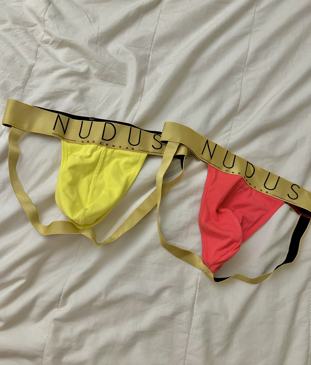 used Nudus jockstrap (base price: $30) comes in blue, red, and yellow.