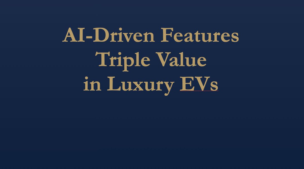 madixtnk's tweet photo. "AI-powered features are driving 3x more value in premium EVs. The data speaks for itself...bit.ly/3YNlZ0E #AIinAutomotive #ConnectedCars #TechInnovation https://t.co/auYtp2ZGk0