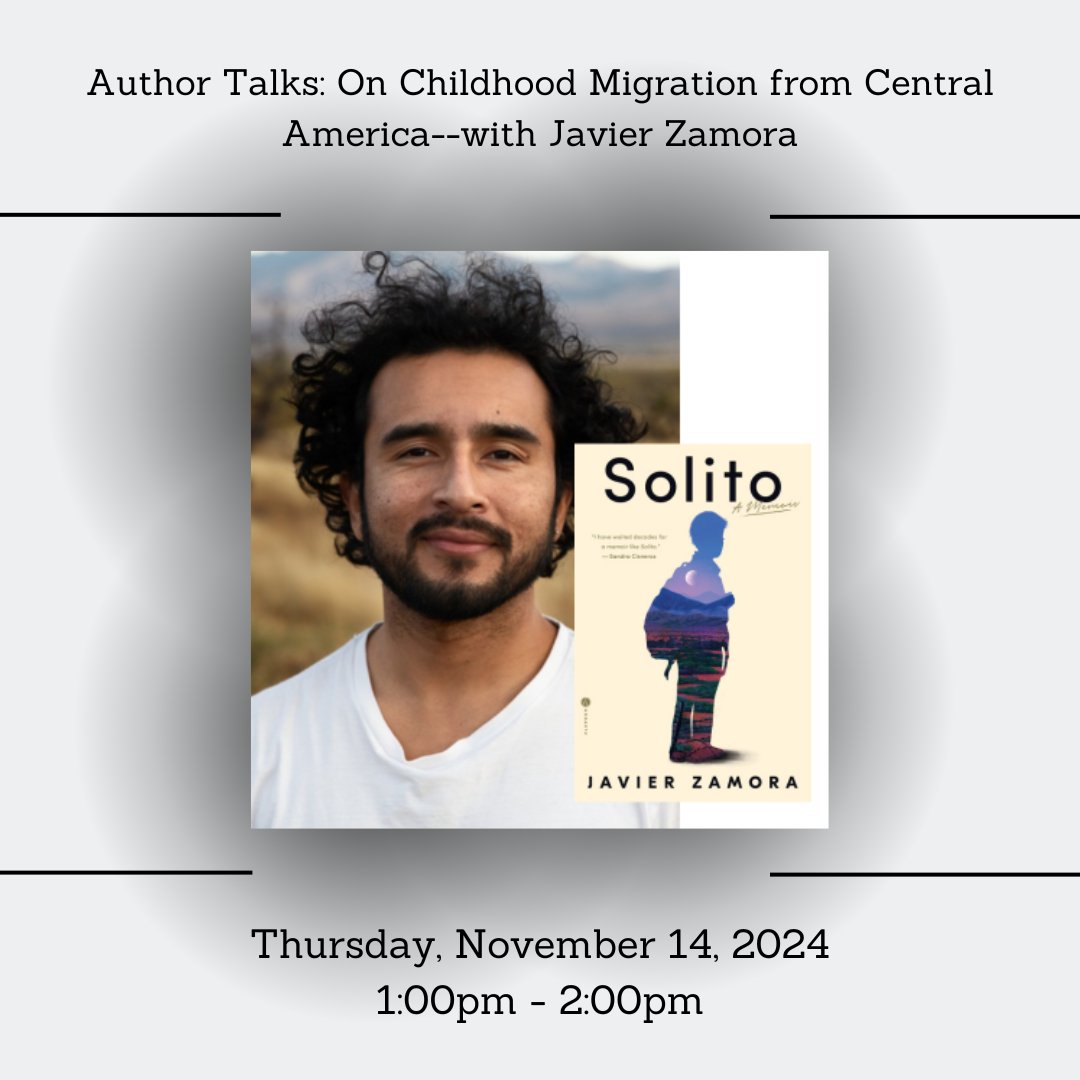 The Sonoma County Library is celebrating National Hispanic Heritage Month with a series of events. This Thursday, September 17, from 1-2 pm, Javier Zamora will be giving an author talk about his book, "Solito." Registration is required.
events.sonomalibrary.org/event/childhoo…