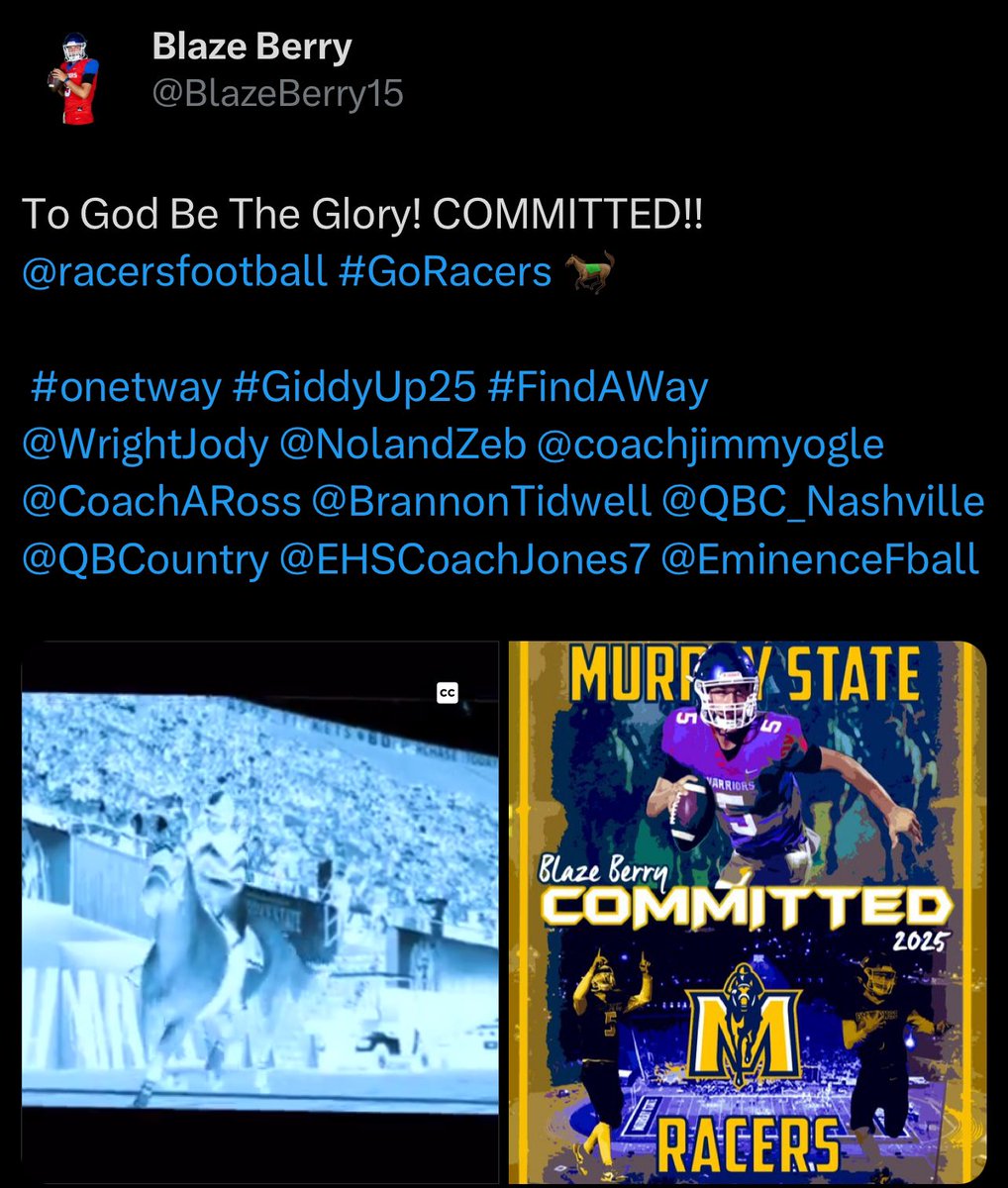 Tori Gurley (@tgurley81) on Twitter photo Congrats <a href="/BlazeBerry15/">Blaze Berry</a> on the <a href="/racersfootball/">Murray State Football</a> committment!!! We get #results at Torigurley.com Sign Up Now!!! Congrats <a href="/BlazeBerry15/">Blaze Berry</a> on the <a href="/racersfootball/">Murray State Football</a> committment!!! We get #results at Torigurley.com Sign Up Now!!!