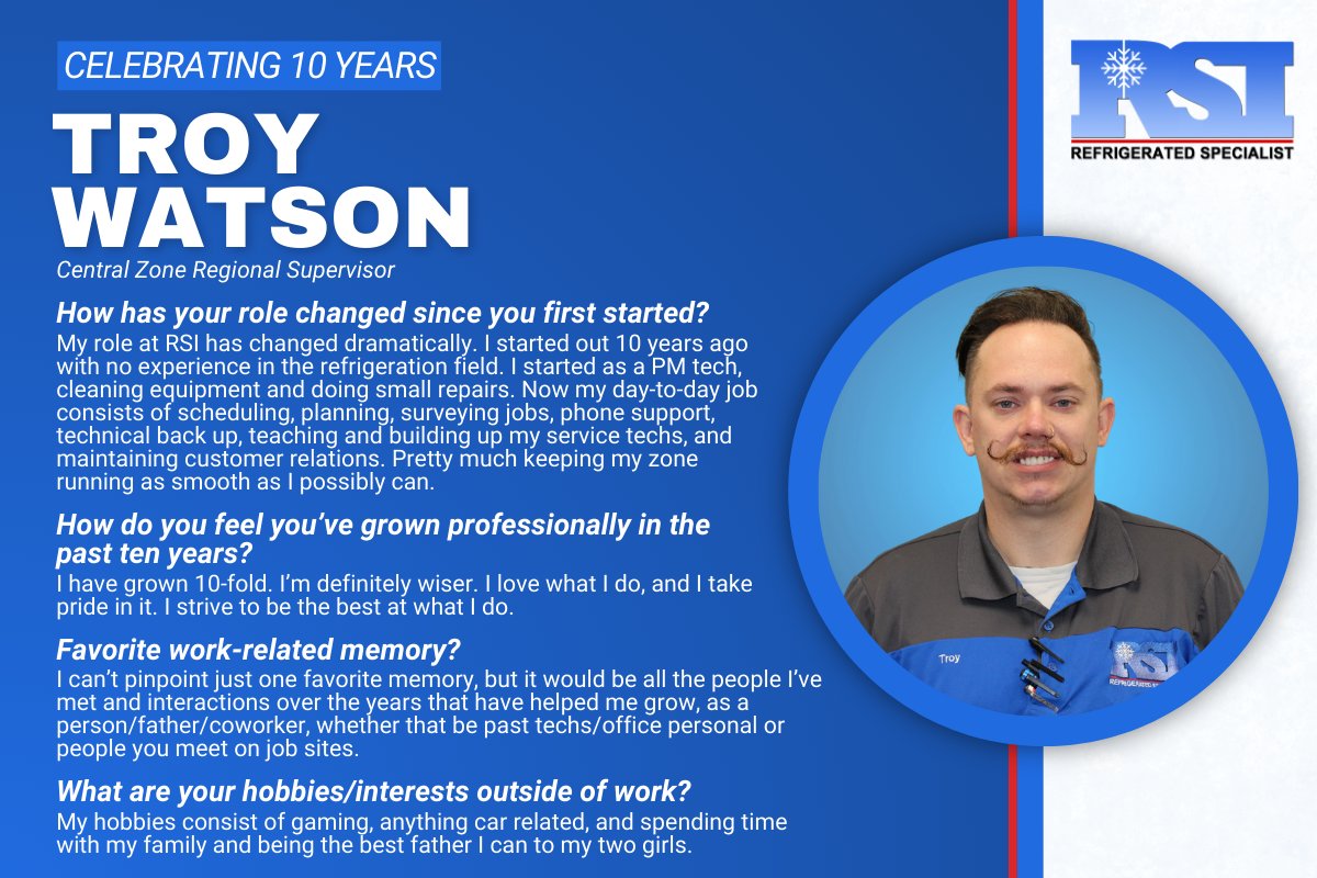 rsidfw's tweet image. Join us in congratulating Troy, who celebrated 10 years at RSI in August.
